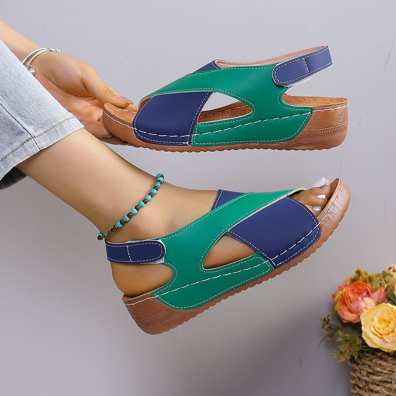 Damen Komfort-Sandalen mit anatomisch geformtem Fußbett und rutschfester Sohle Drune