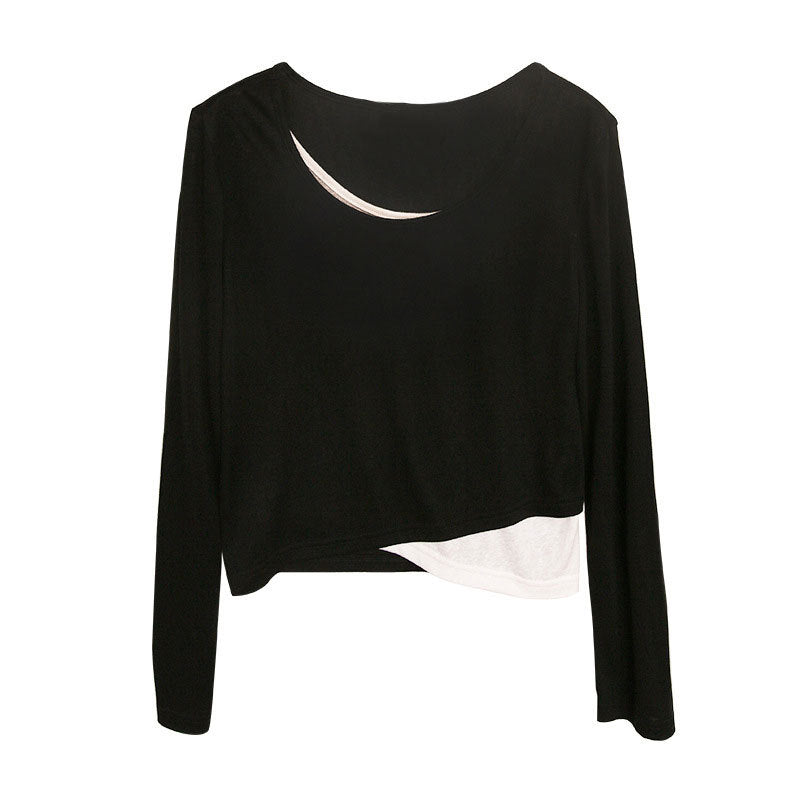 Damen Modisches cropped Langarmshirt Drune
