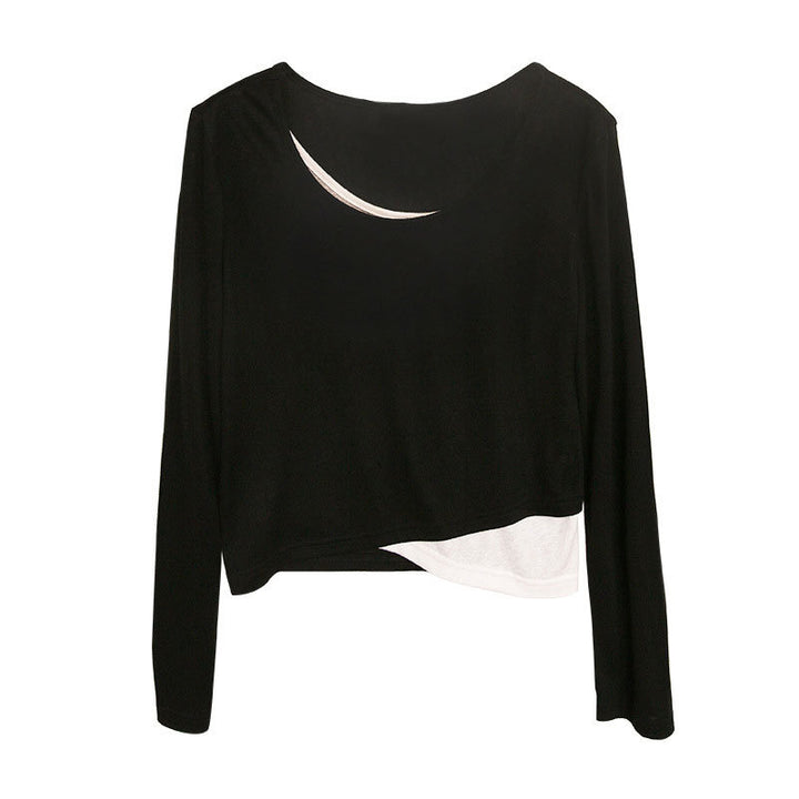 Damen Modisches cropped Langarmshirt Drune
