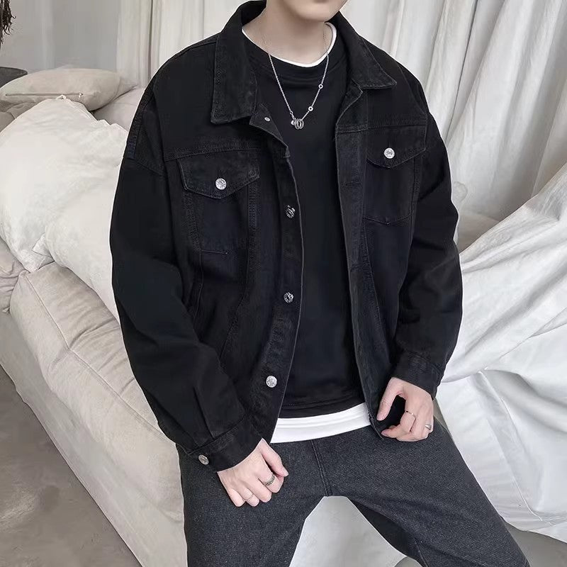 Herren Lockere Denimjacke Drune