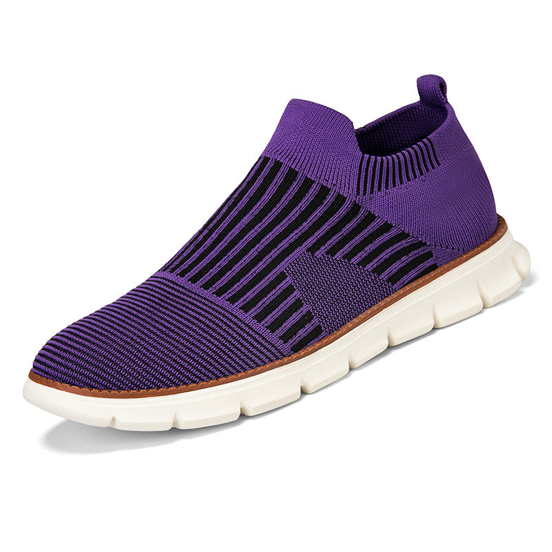 Damen Sportliche Slip-On Sneakers mit flexiblem Strick-Obermaterial Drune