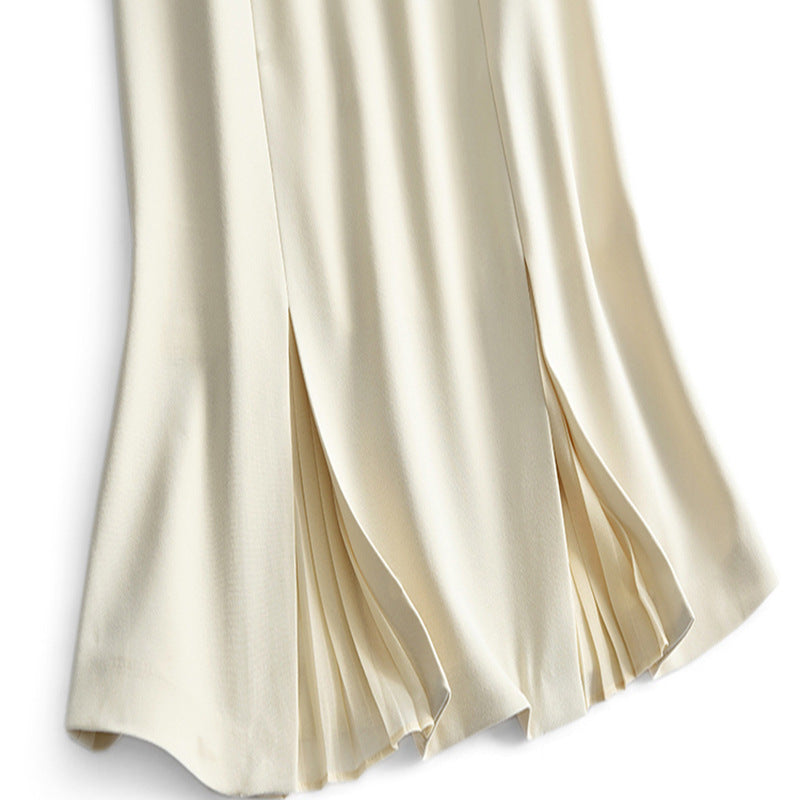 Damen Elegant geschnittener Midirock mit Raffungen Drune