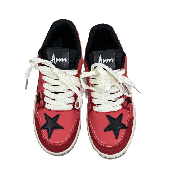 Damen Sportliche Sneakers mit auffälliger Sternenapplikation und robustem Profil Drune