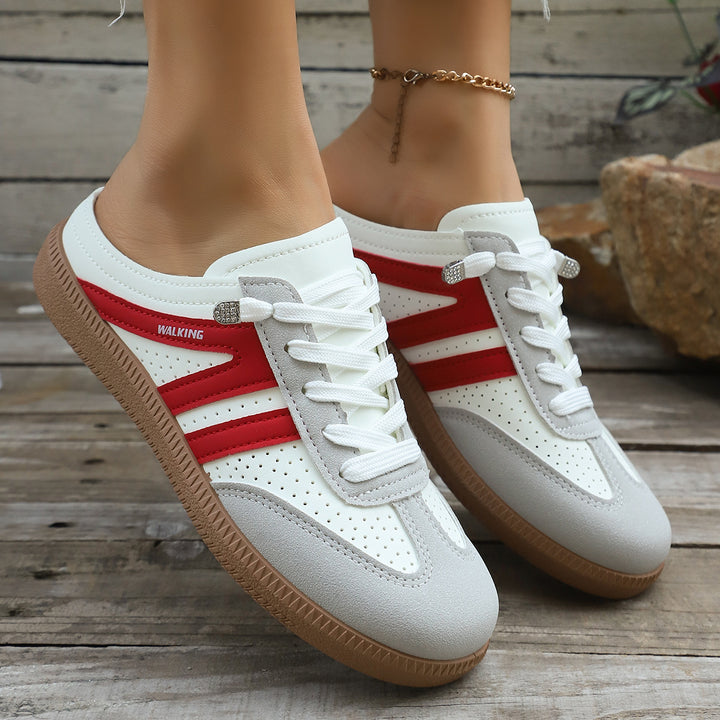 Damen Retro-Sneaker mit Gumsohle und gepolsterter Innensohle Drune