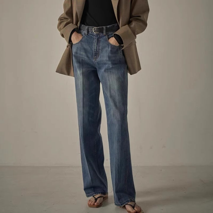 Damen Oberschenkelweite Jeans Drune