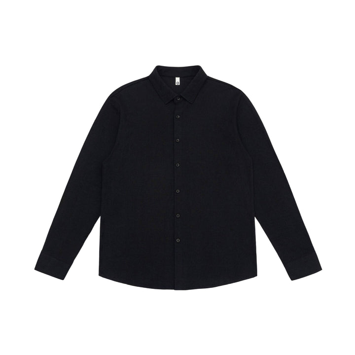Herren Feines Baumwoll-Twill Hemdjacken‑Style mit Kentkragen und abgerundetem Saum Drune