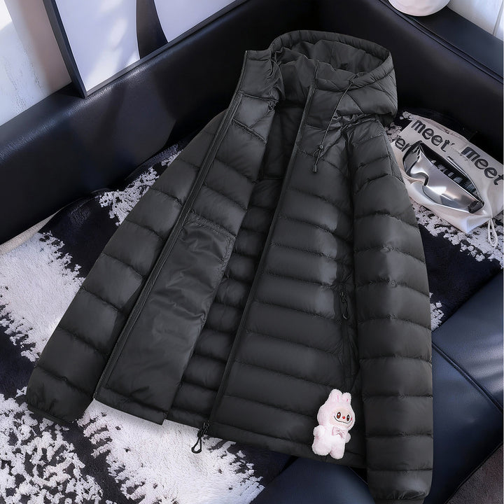 Damen Leichte Steppjacke mit Kapuze Drune