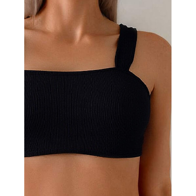 Damen Sportliches Bikini-Set mit breiten Trägern Drune