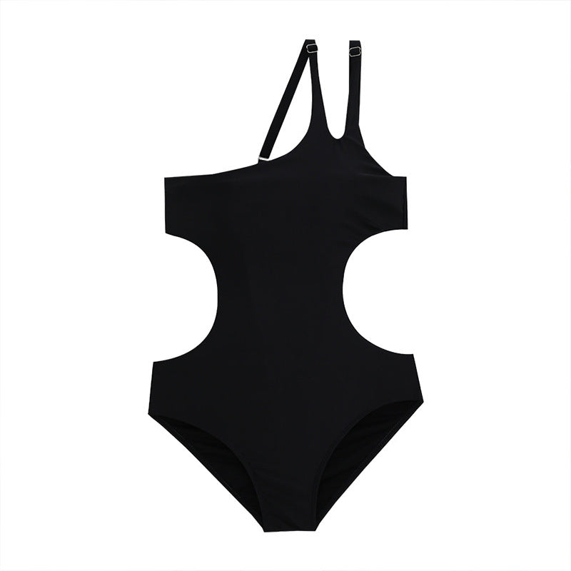 Damen Einteiliger Badeanzug mit asymmetrischem Schnitt und tiefen Cut-Outs Drune