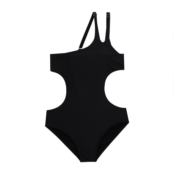 Damen Einteiliger Badeanzug mit asymmetrischem Schnitt und tiefen Cut-Outs Drune