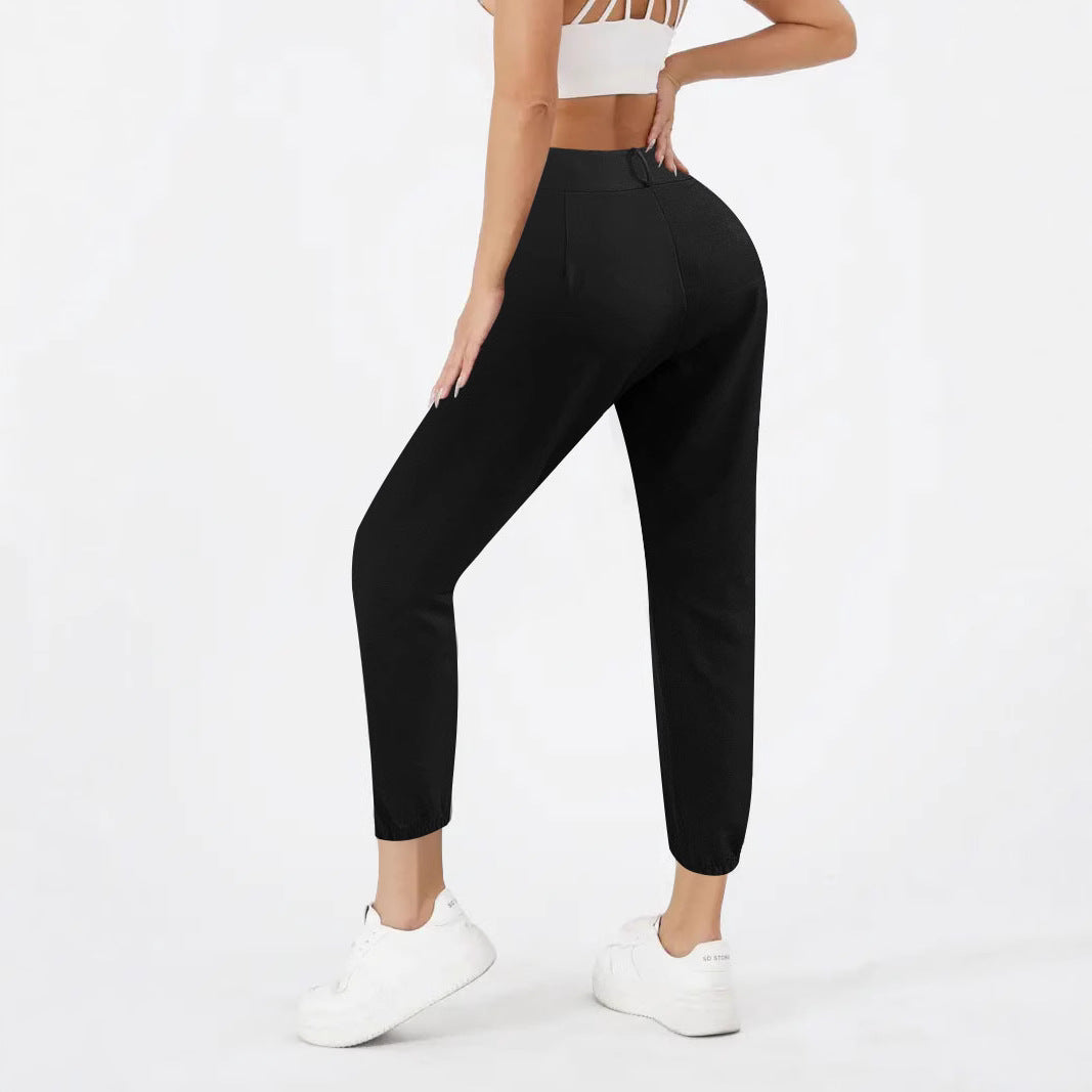 Damen Hochtaillierte Chino-Hose mit schmalem Knöchel-Bündchen Drune