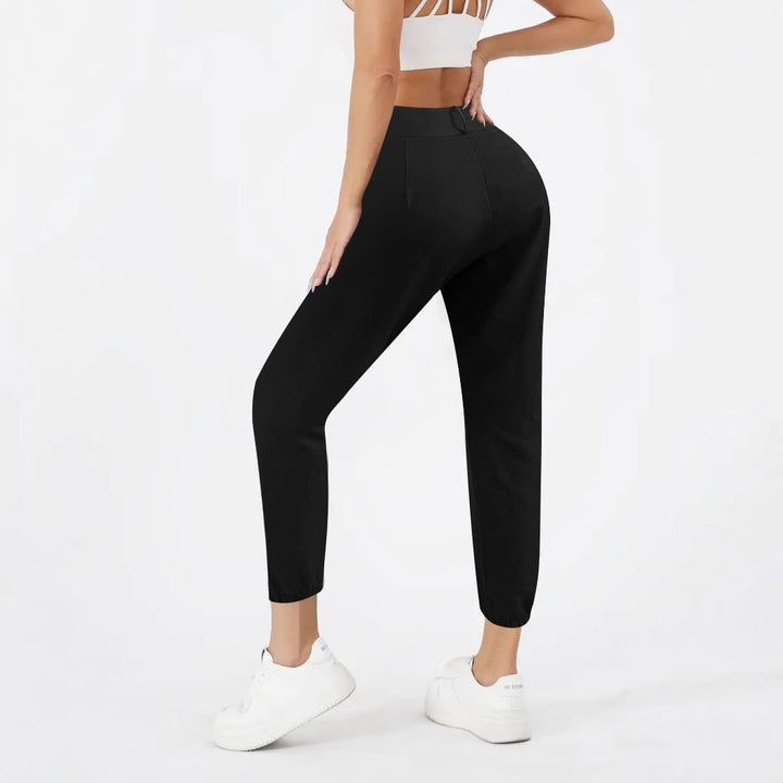 Damen Hochtaillierte Chino-Hose mit schmalem Knöchel-Bündchen Drune