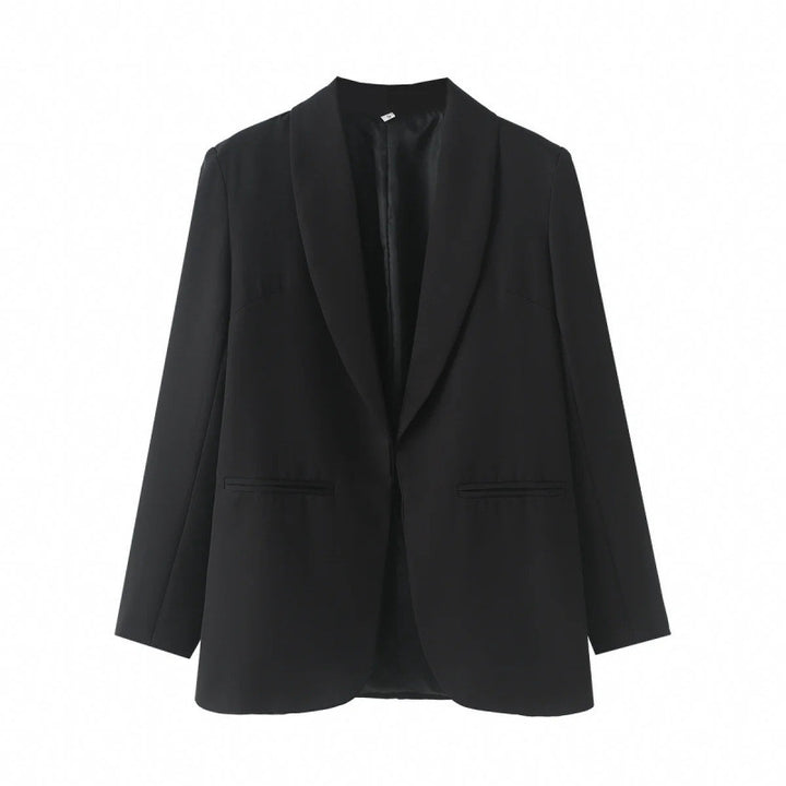 Damen eleganter Blazer mit einzigartigem Schnitt und Taschen Drune