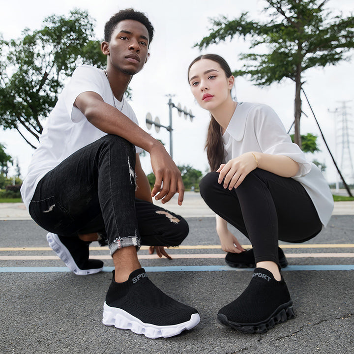 Unisex nan nahtloser Strick-Slip-On mit sockenähnlichem Schaft und skulpturierter Dämpfungssohle Drune