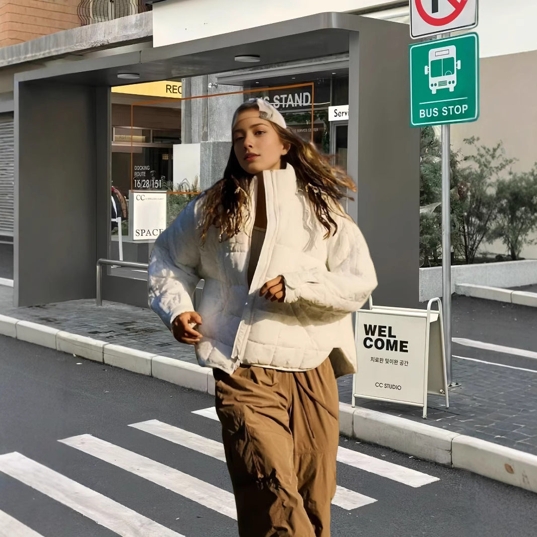 Damen Steppjacke mit hohem Kragen und praktischem Reißverschluss Drune