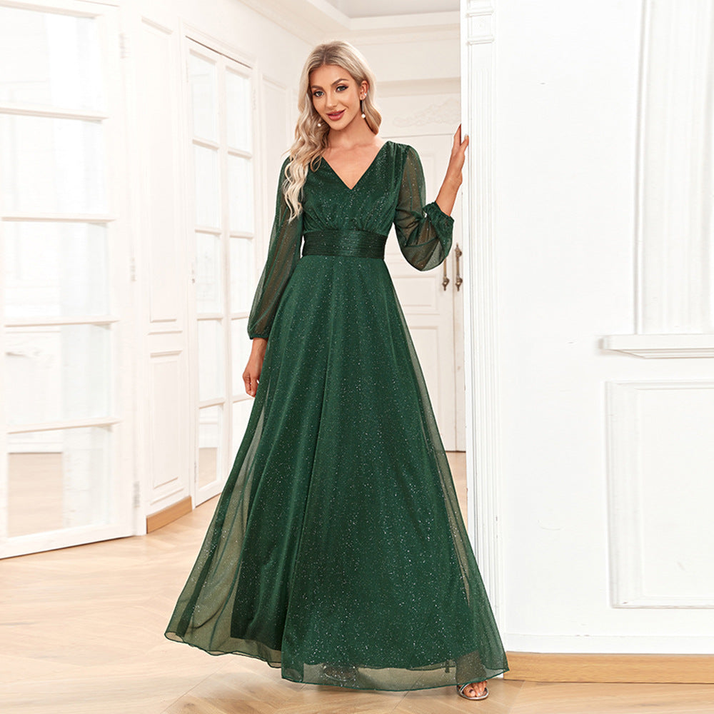 Drune | Cocktail Abendkleid Kor Kostüme Plus Size Lang Gastgeber Solo Grünes Kleid