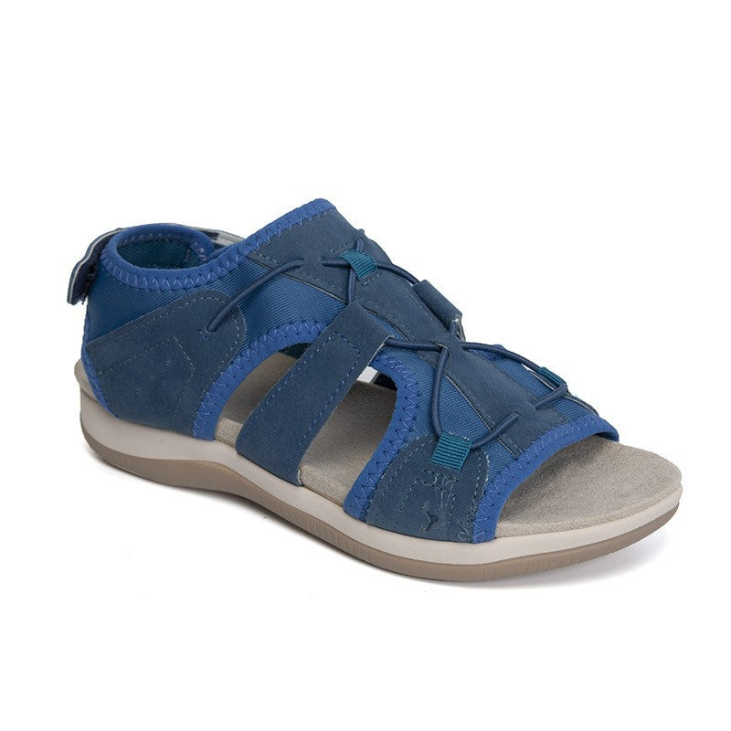 Damen  bequeme Outdoor-Sandalen mit Schnellzugsystem gepolstertem Fußbett und geschlossener Fersenpartie Drune