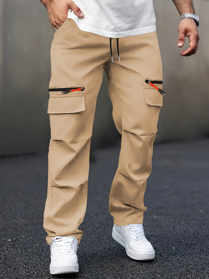 Herren Multifunktionale Cargo-Hose mit seitlichen Reißverschlüssen