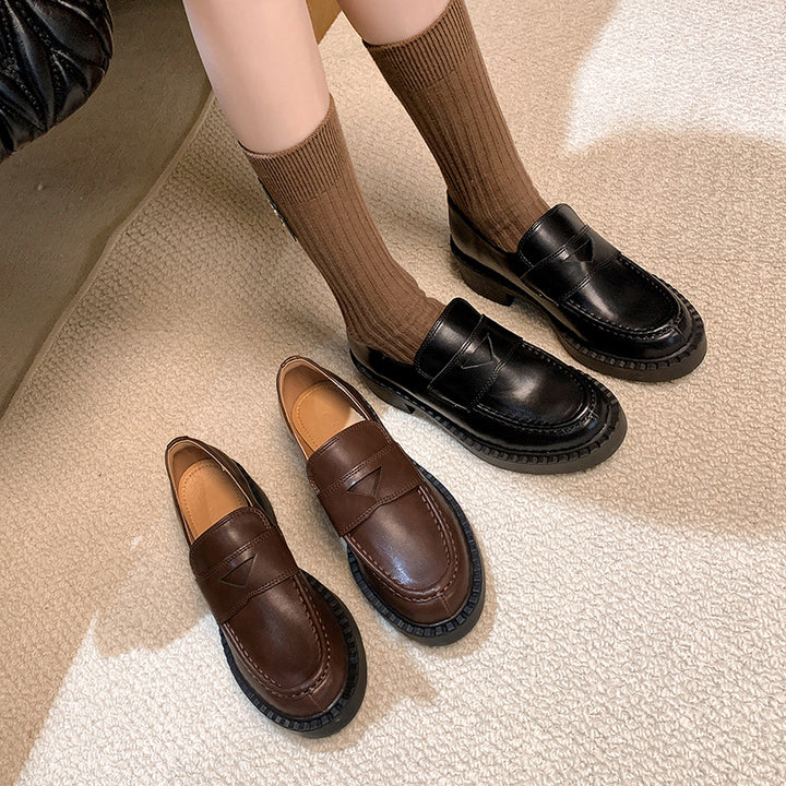 Damen Zeitlose Penny‑Loafer mit profiliertem Gummirand und Mokassin‑Naht Drune