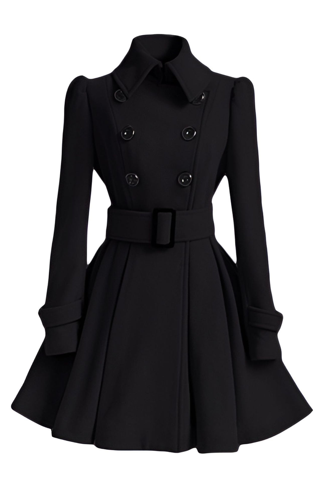 Damen eleganter Trenchcoat mit tailliertem Schnitt und dekorativen Knöpfen Drune