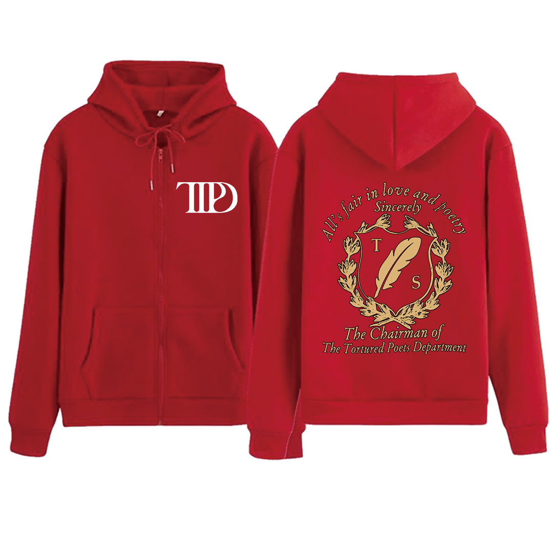 Damen Fleece Kapuzenjacke mit einzigartigem Motiv und bequemer Passform Drune