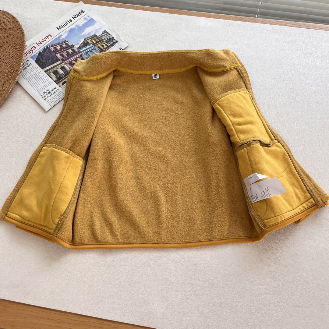 Damen Fleecejacke mit hochschließendem Kragen und praktischen Reißverschlusstaschen Drune