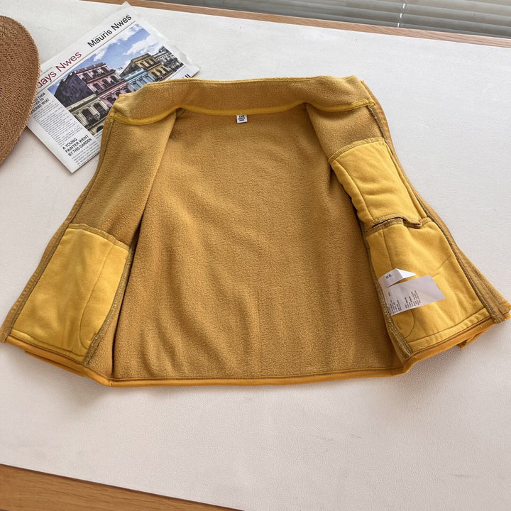 Damen Fleecejacke mit hochschließendem Kragen und praktischen Reißverschlusstaschen Drune