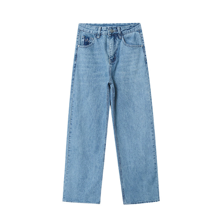 Damen High-Waist Jeans mit weitem Bein und klassischem Stil Drune