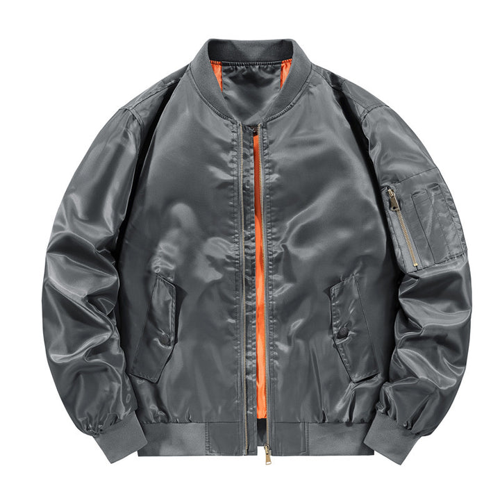 Herren leichter Pilotenbomber mit kontrastfutter und Ärmel‑Utilitytasche Drune