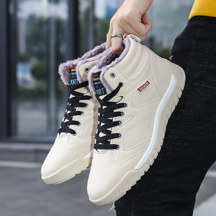 Damen Gefütterte High-Top Winter-Sneaker mit Teddyfutter, gepolstertem Schaft und griffiger Profilsohle Drune
