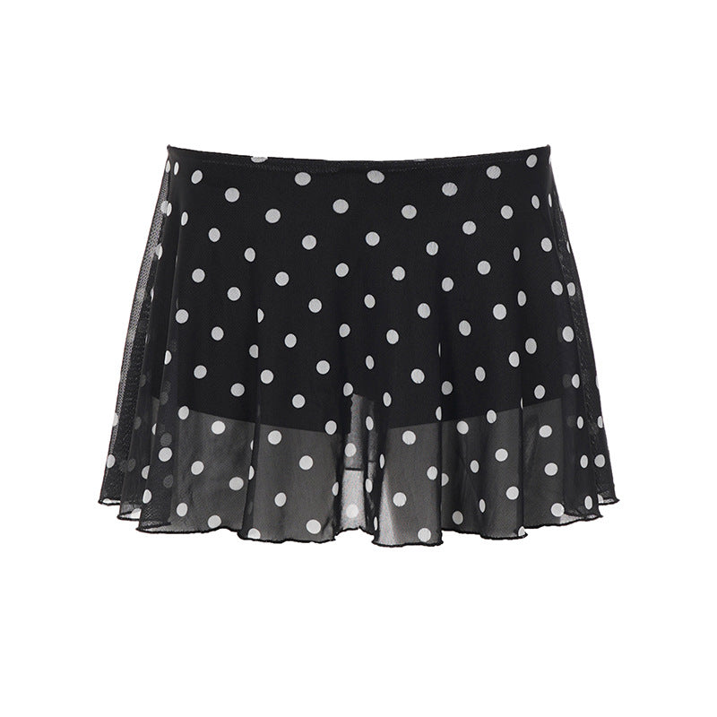Damen luftige und schicke Polka Dot Minirock Drune