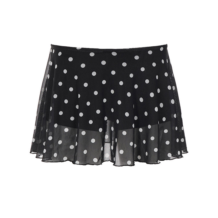 Damen luftige und schicke Polka Dot Minirock Drune