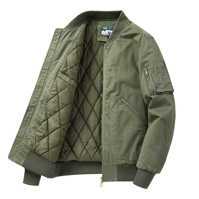 Herren Freizeit Bomberjacke mit Steppfutter Drune