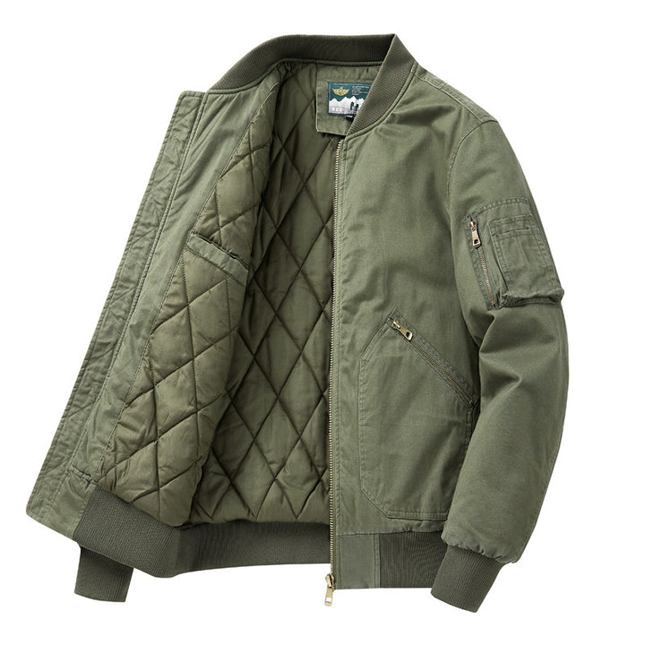 Herren Freizeit Bomberjacke mit Steppfutter Drune