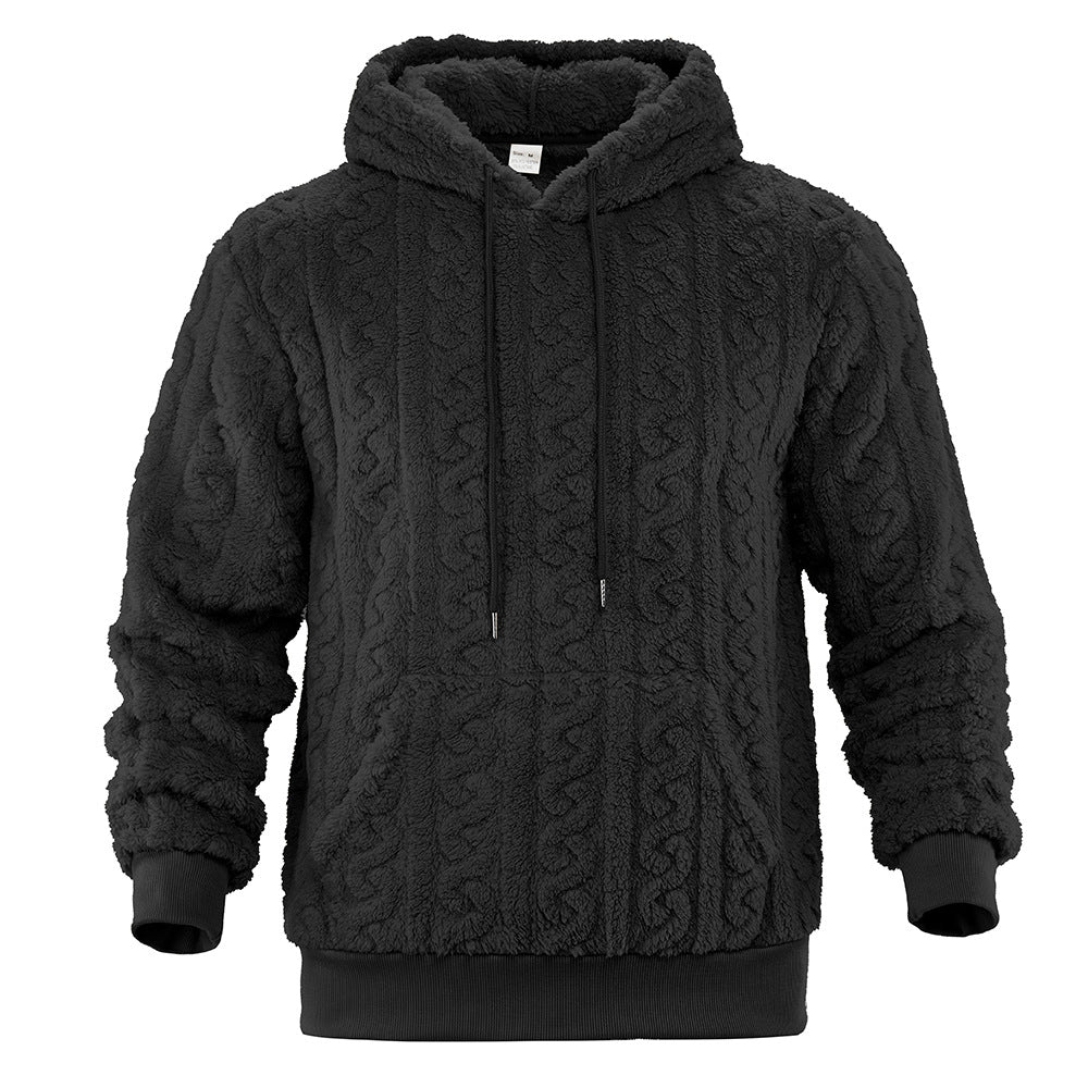 Damen Warmes Kapuzenpullover mit strukturiertem Wabenmuster Drune