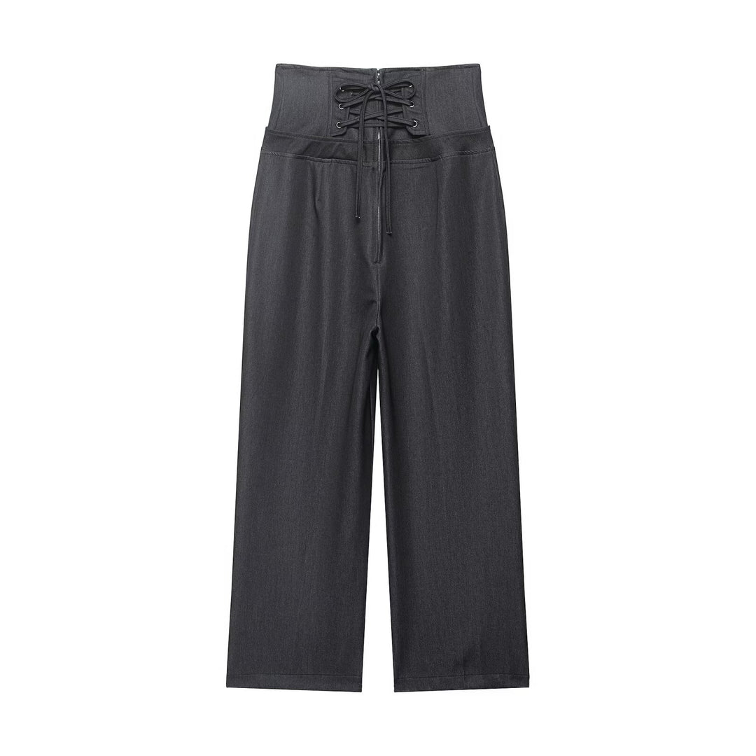 Damen Hochtaillierte Culotte-Hose mit extra breitem Shapingbund Drune