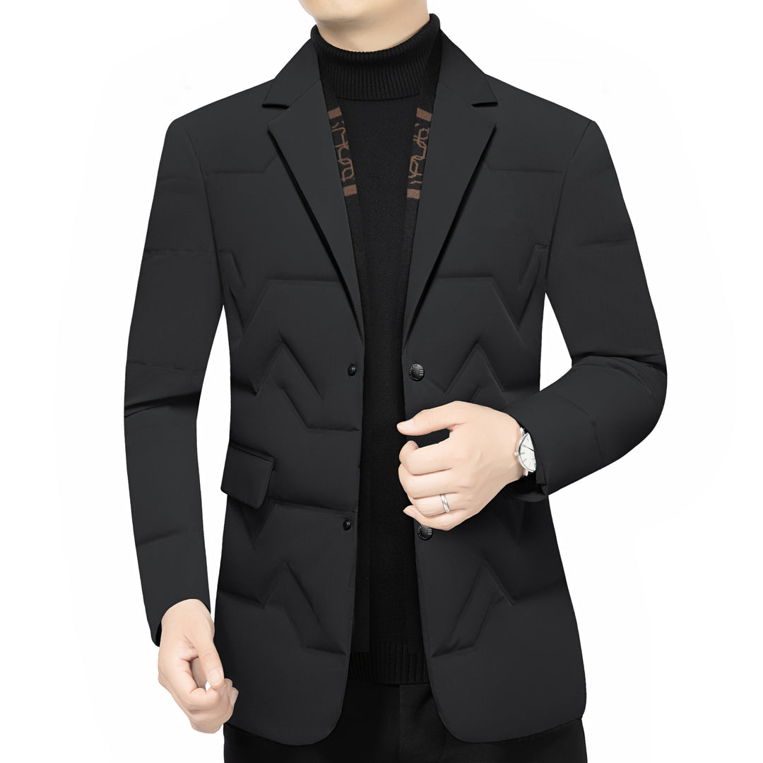 Herren Gepolstertes Business-Sakko mit gesteppter Optik und Notch-Revers Drune