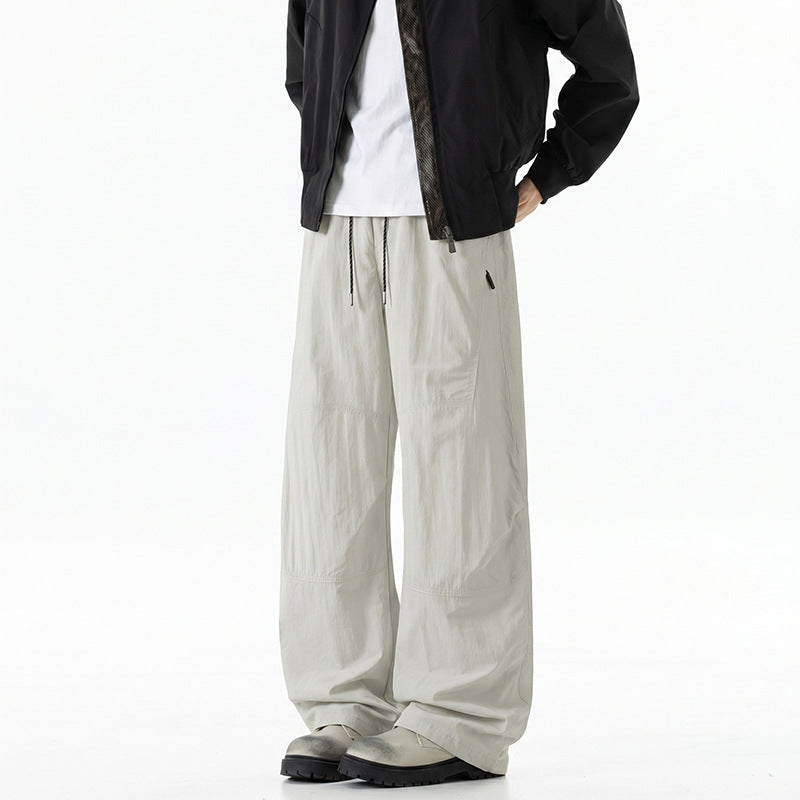 Herren Weite Baggy‑Hose mit Tunnelzugbund und Paneel‑Konstruktion Drune