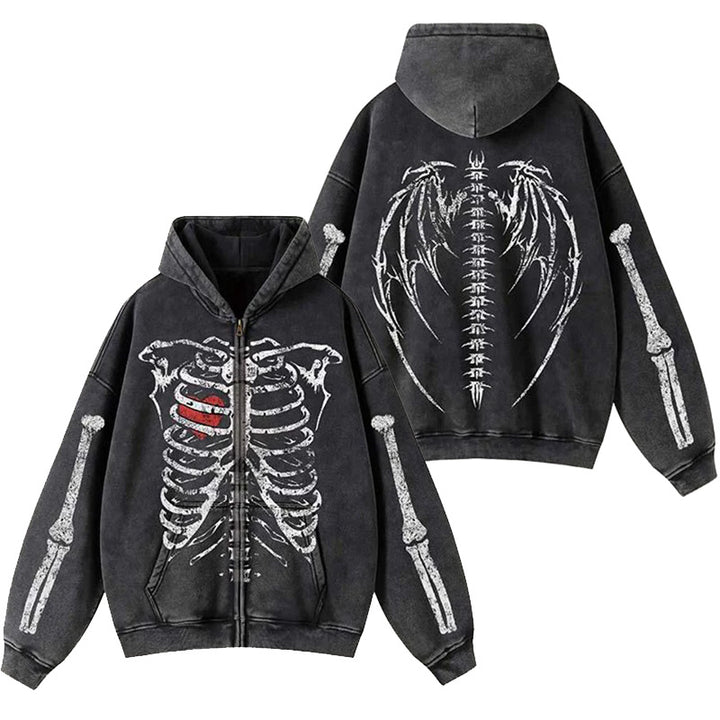 Drune | Hoodie - Oversize Graffiti Print & Y2K Stil