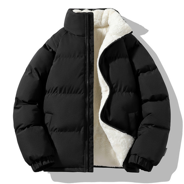 Damen Kurzpolar-Steppjacke mit Teddyfutter, Boxy‑Cut & verdecktem Reißverschluss Drune