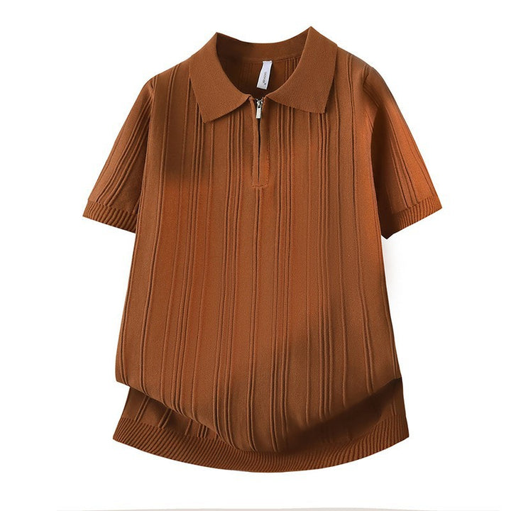 Damen Modisches Poloshirt mit Reißverschluss Drune