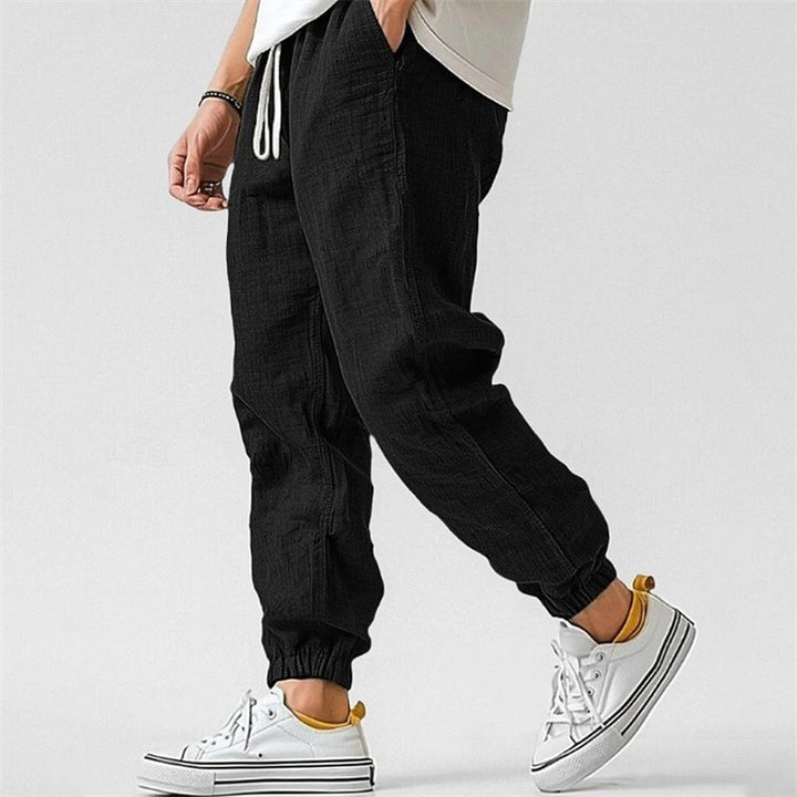 Herren Leichte und bequeme Leinen Jogginghose Drune