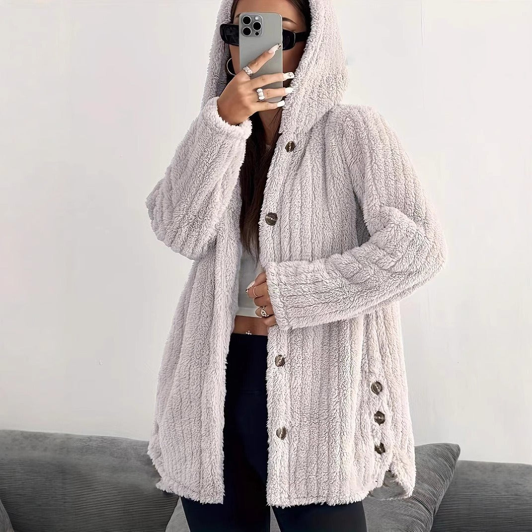 Damen Kapuzenjacke aus weichem Fleece Drune