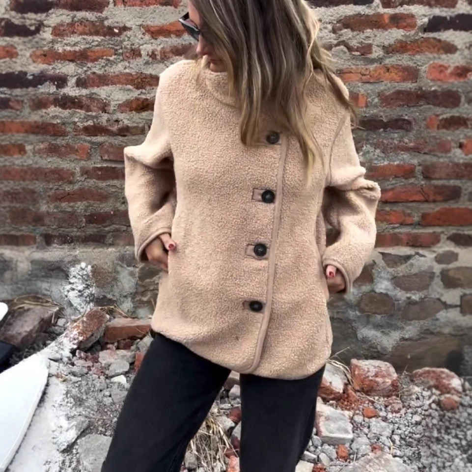 Damen lockere Fleecejacke Drune