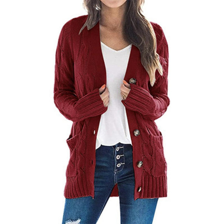 Damen Grobstrick Cardigan mit Zopfmuster und praktischen Taschen Drune