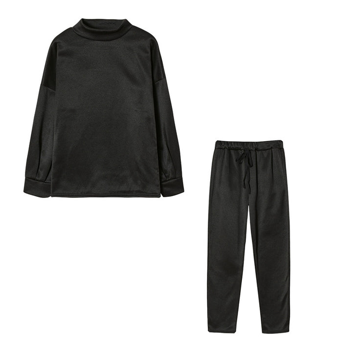 Damen Sportliches Jogginganzug-Set mit komfortablem Schnitt und hohem Kragen Drune
