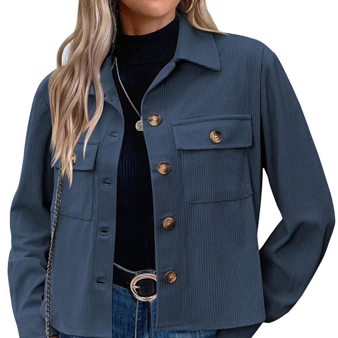 Drune | Damen Cordjacke mit Brusttaschen