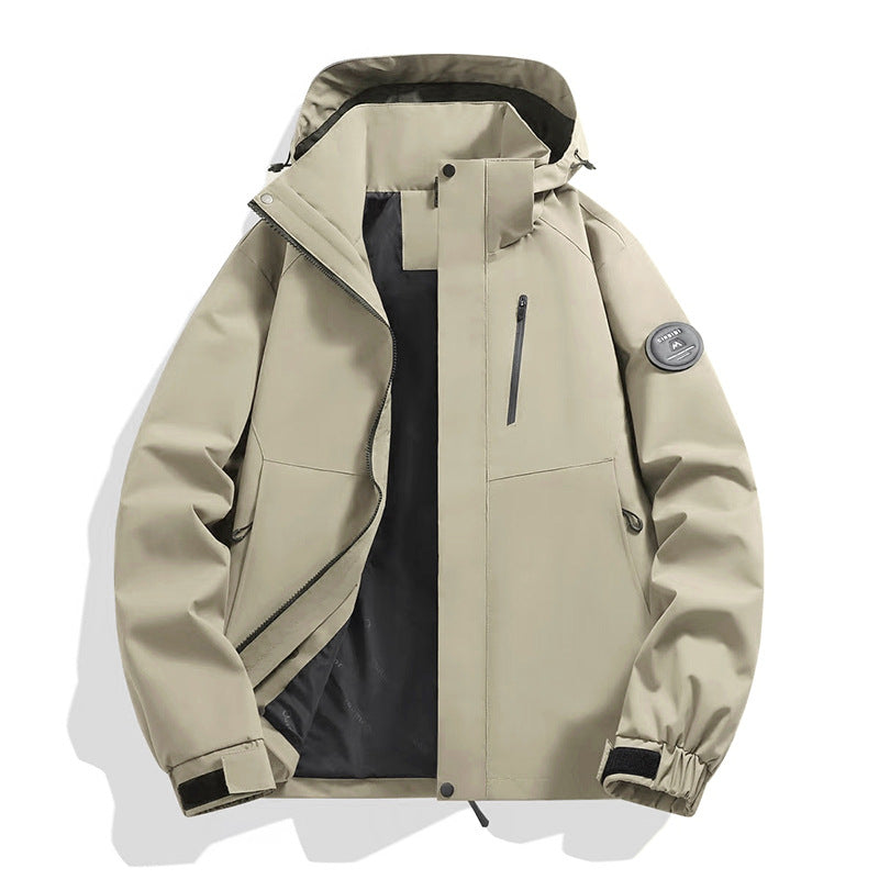 Herren Softshell-Outdoorparka mit technischer Membran, verschweißten Nähten und wasserdichten Reißverschlüssen Drune