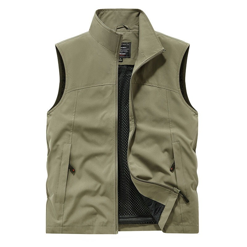 Herren Softshell-Weste mit Mesh-Innenfutter, windabweisend & Reißverschlusstaschen Drune