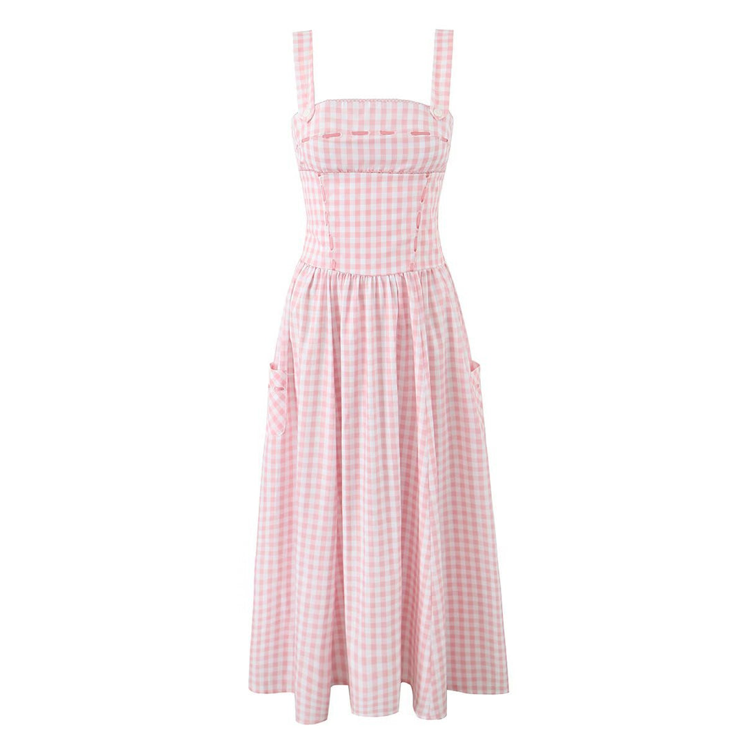 Damen Blumenkleid mit A-Linien-Schnitt Drune